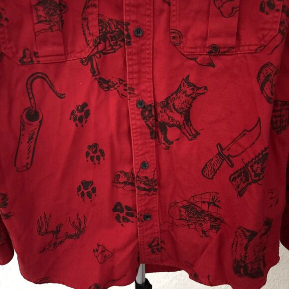 CC Filson Vintage Wash Alaskan Guide Shirt Freddy Cats Yukon Route Black Large - Picture 5 of 12